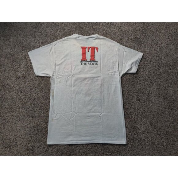 IT The Movie Shirt Adult Mens Medium White Red Evil Clown Short Sleeve - Picture 10 of 16